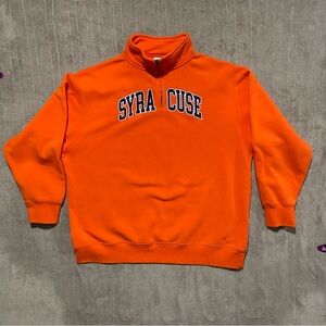 Vintage Syracuse University Orange SU Fleece Men's XXL 1/4 Zip Pullover Carmelo